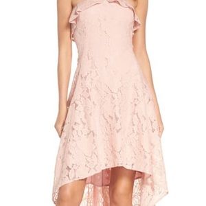 Strapless Lace Hi low dress